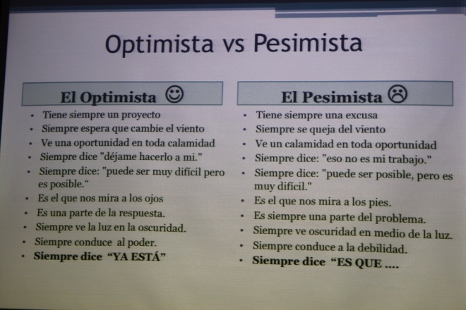 optimistas, pesimistas